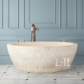 Cheap white marble stone bathroom freestanding bathtub